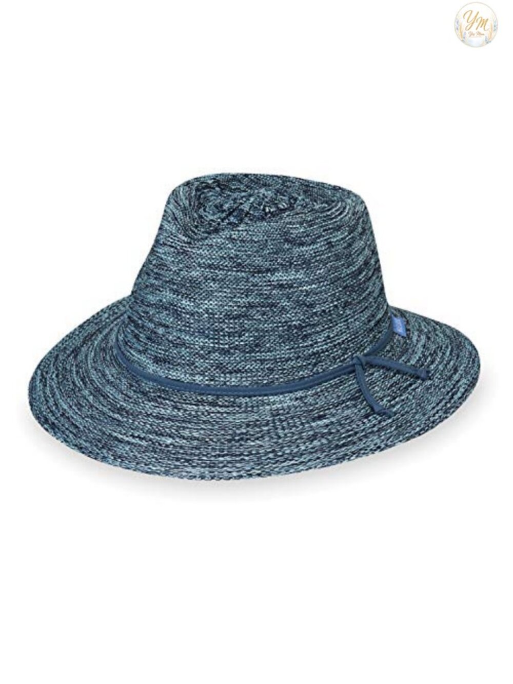 Women's UPF 50+ Wide Brim Fedora Sun Hat, Packable, Adjustable Poly-Straw
